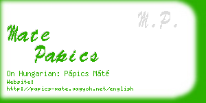 mate papics business card